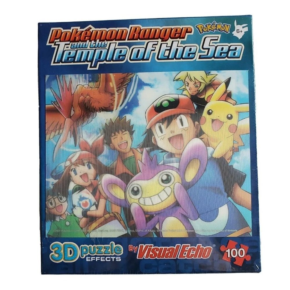 2007 Visual Echo Pokémon Ranger And The Temple Of The Sea 100 Piece Puzzle New